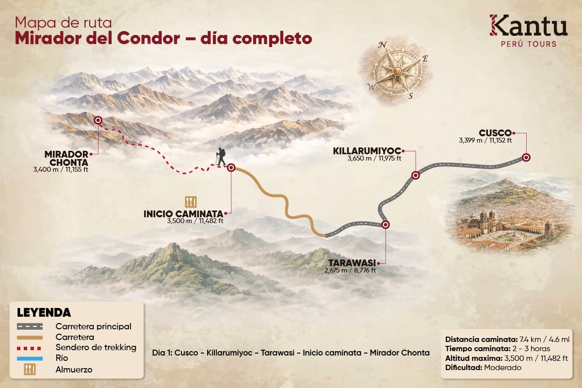 Chonta Mirador del Cóndor en Cusco 1 Día