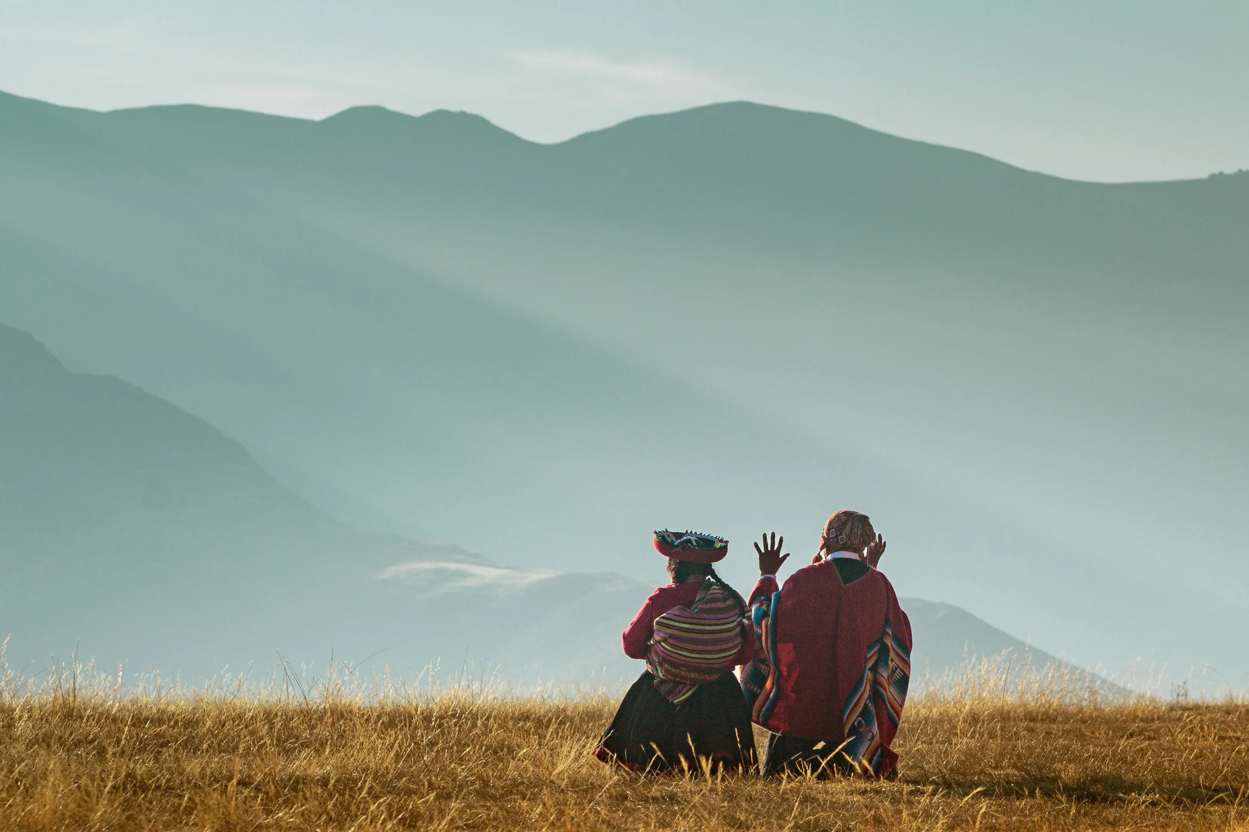 A native couple in the Sacred Valley on the Incas