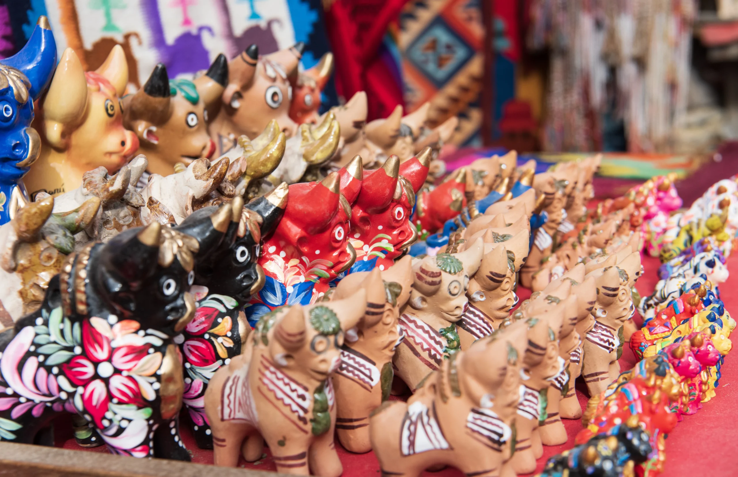 Colors of Pucará Bulls in Peru