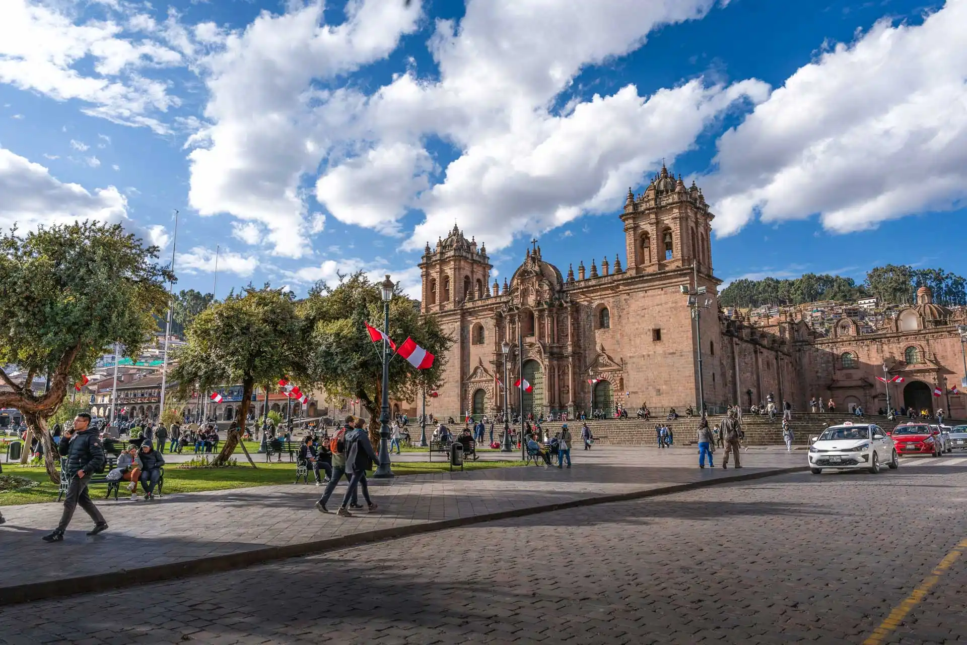 Plaza de Armas and the Church of the Society of Jesus in Cusco